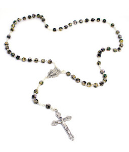 Elegant Black Cloisonne Rosary