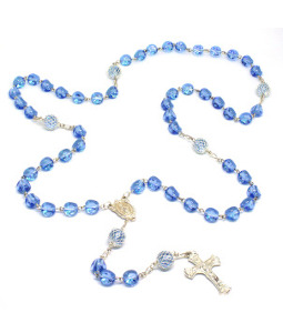 Stunning Blue Madonna Rosary